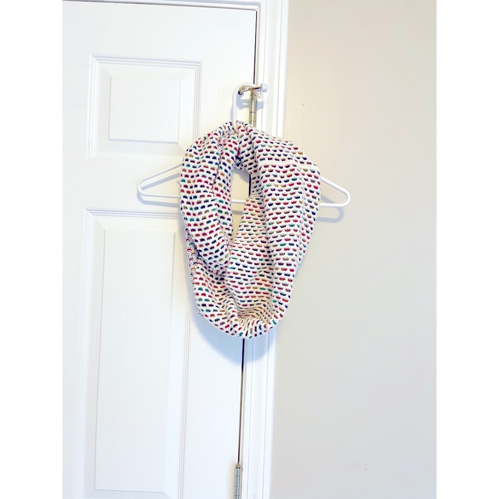 Talbots confetti honeycomb textured knitted infinity scarf